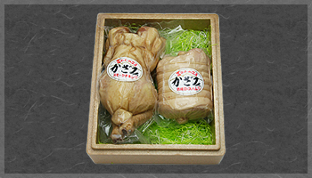 スモークチキンとロースハム